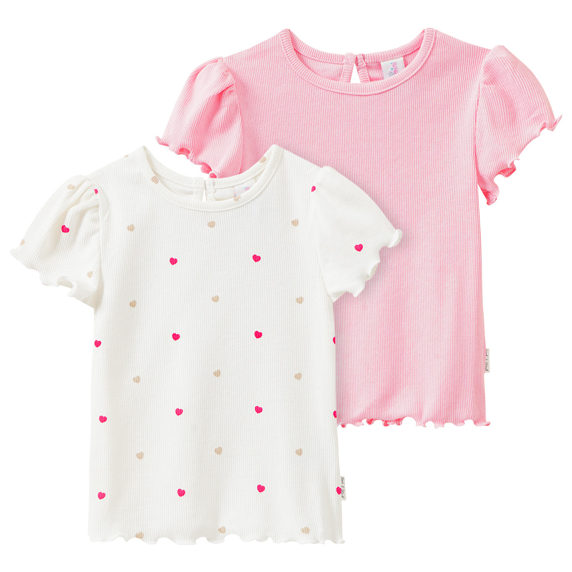 2 Newborn T-Shirt mit Rippstruktur 2 Newborn T-Shirt mit Rippstruktur von Topomini