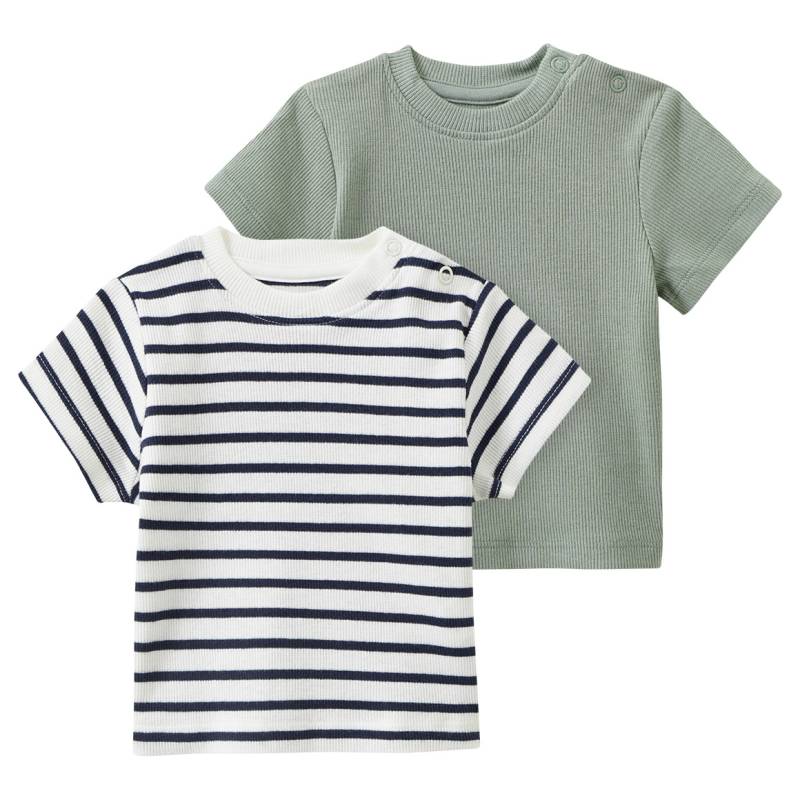2 Newborn T-Shirts mit Rippstruktur 2 Newborn T-Shirts mit Rippstruktur von Topomini