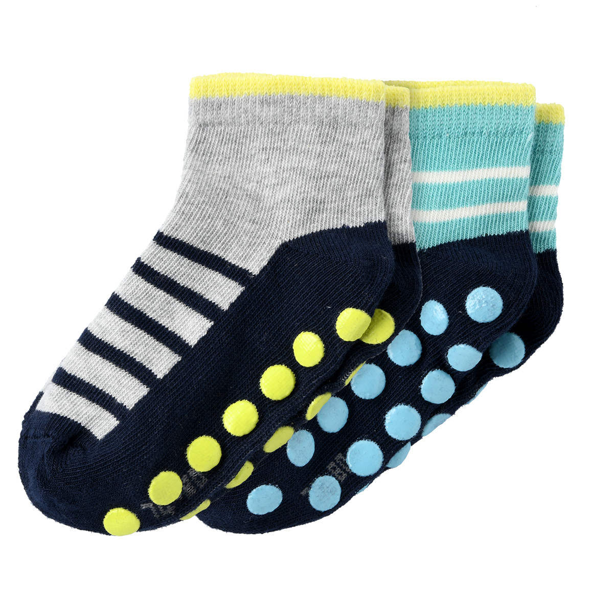 2 Paar Baby Sneaker-Socken mit ABS-Sohle von Topomini