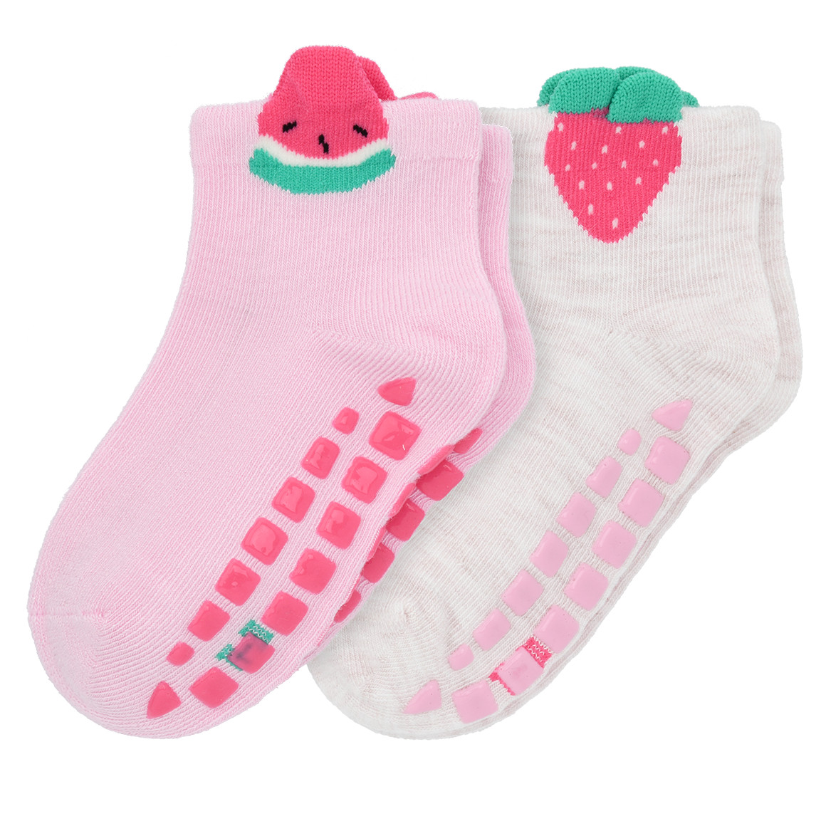 2 Paar Baby Sneaker-Socken mit ABS-Sohle von Topomini