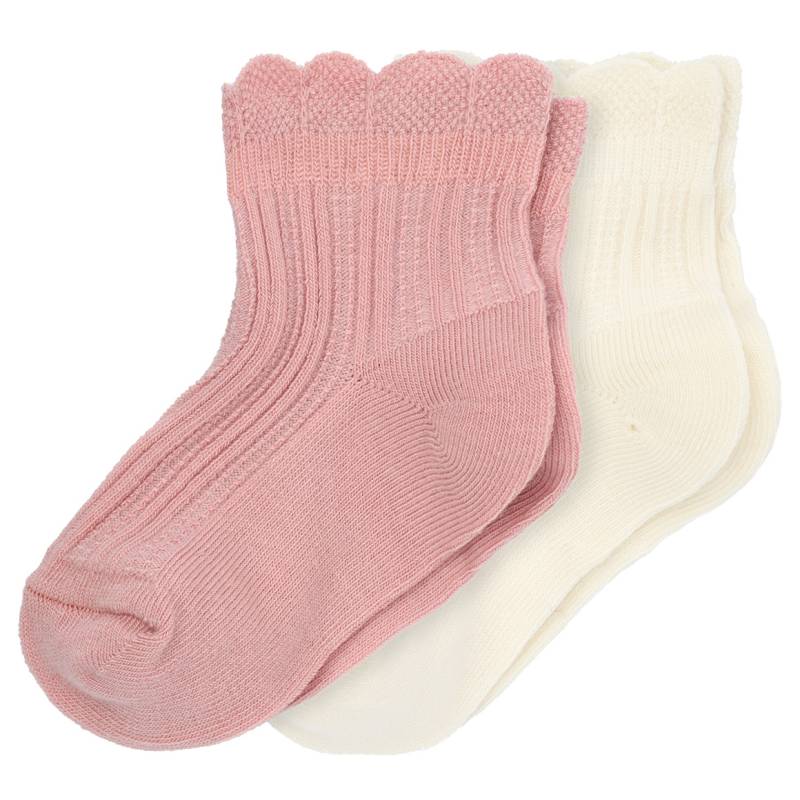 2 Paar Baby Socken mit Ajour-Muster von Topomini