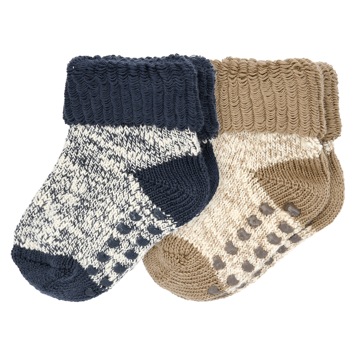 2 Paar Baby Stoppersocken mit Bio-Baumwolle 2 Paar Baby Stoppersocken mit Bio-Baumwolle von Topomini
