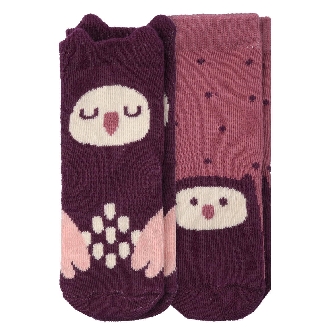 2 Paar Newborn Socken mit Eulen-Motiven von Topomini