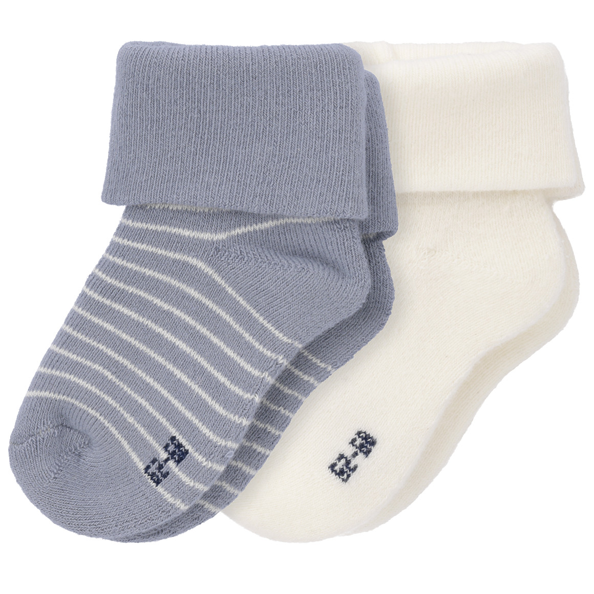 2 Paar Newborn Socken mit Frottee von Topomini