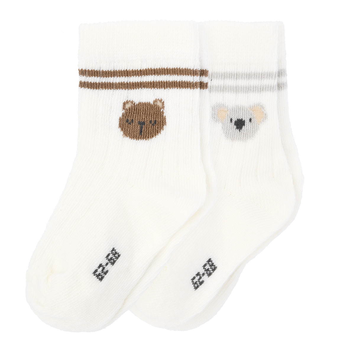 2 Paar Newborn Socken mit Rippstruktur von Topomini