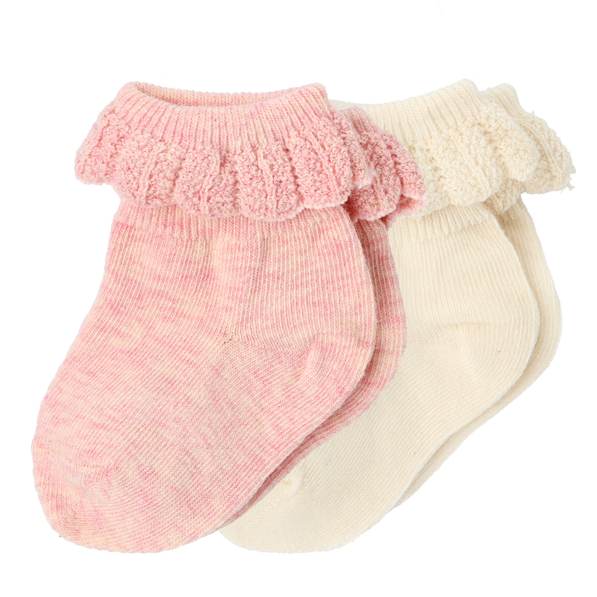2 Paar Newborn Socken mit Rüschen 2 Paar Newborn Socken mit Rüschen von Topomini