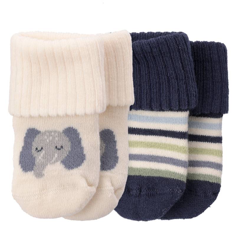 2 Paar Newborn Socken mit Umschlagbündchen von Topomini