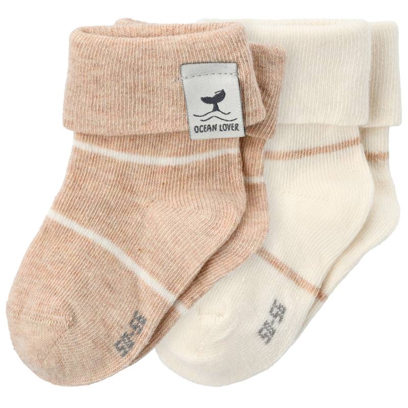2 Paar Newborn Socken mit Umschlagbündchen von Topomini