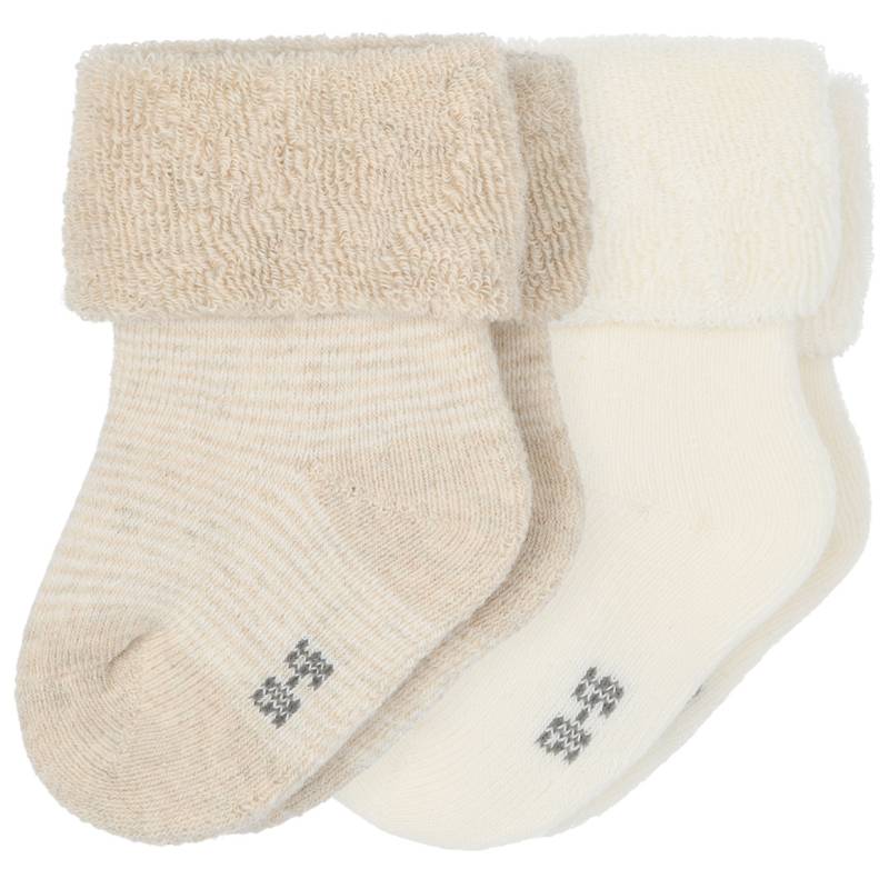 2 Paar Newborn Socken mit Umschlagbündchen 2 Paar Newborn Socken mit Umschlagbündchen von Topomini