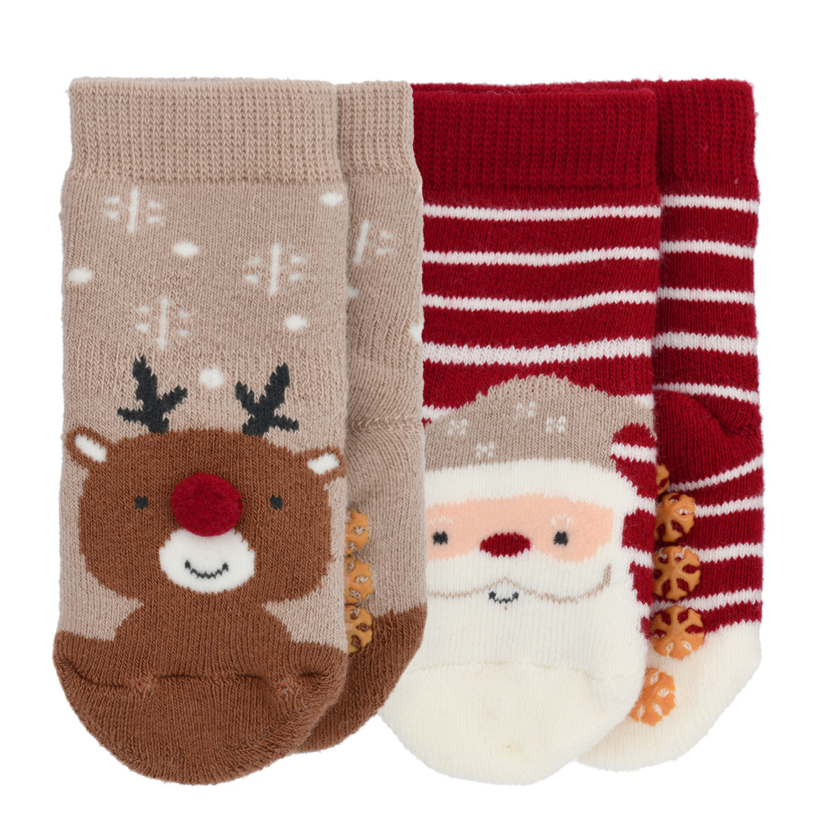2 Paar Newborn Weihnachtssocken 2 Paar Newborn Weihnachtssocken von Topomini