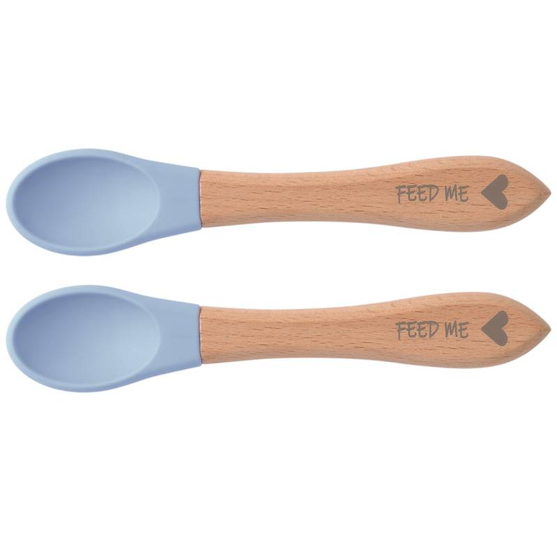2 Silikon-Löffel mit Holzgriff von Topomini