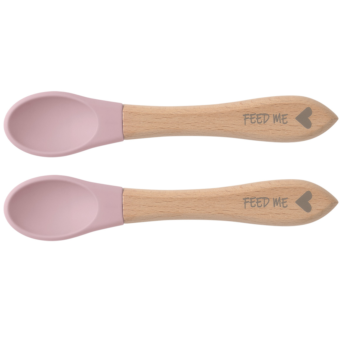2 Silikon-Löffel mit Holzgriff von Topomini