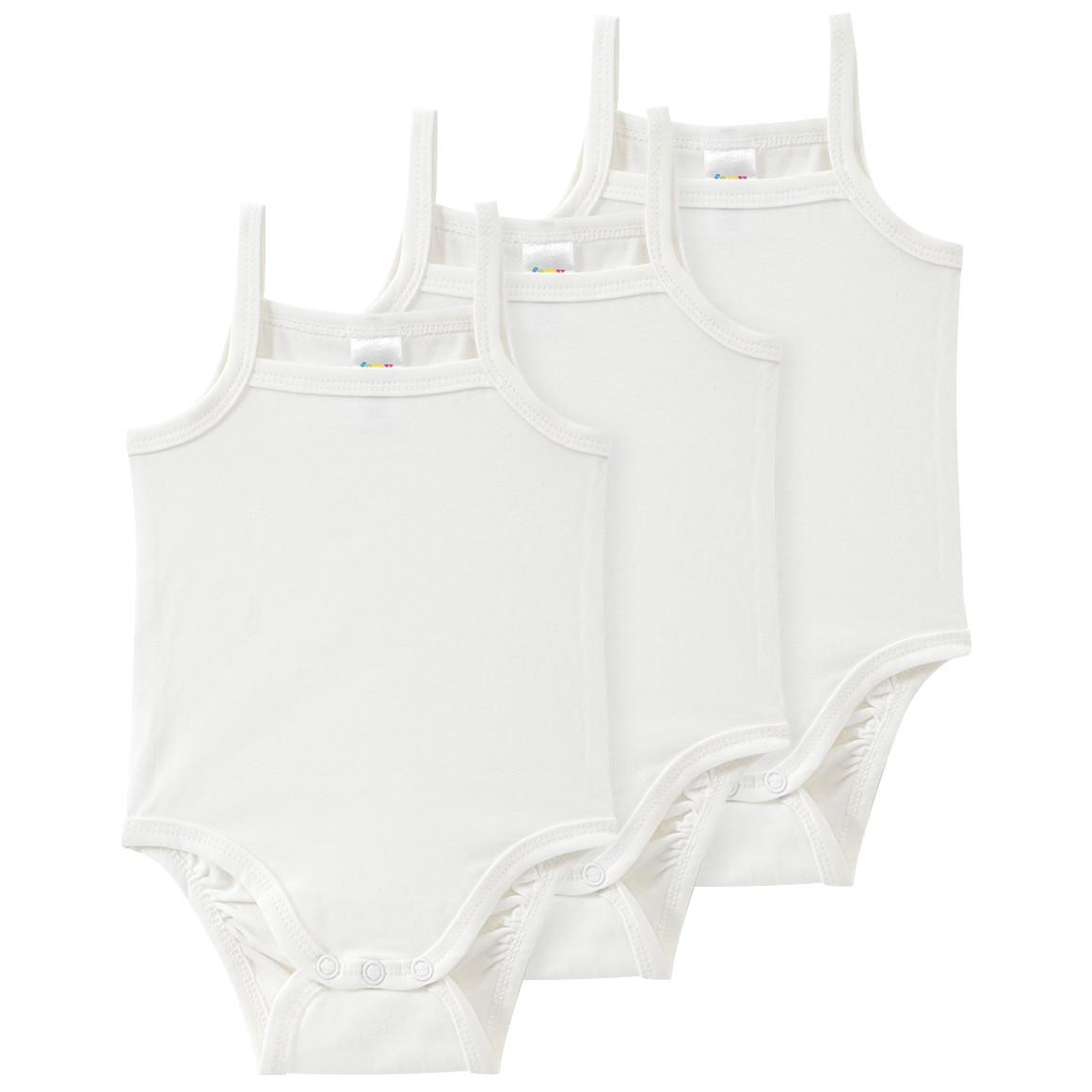 3 Baby Bodys in Unifarben von Topomini
