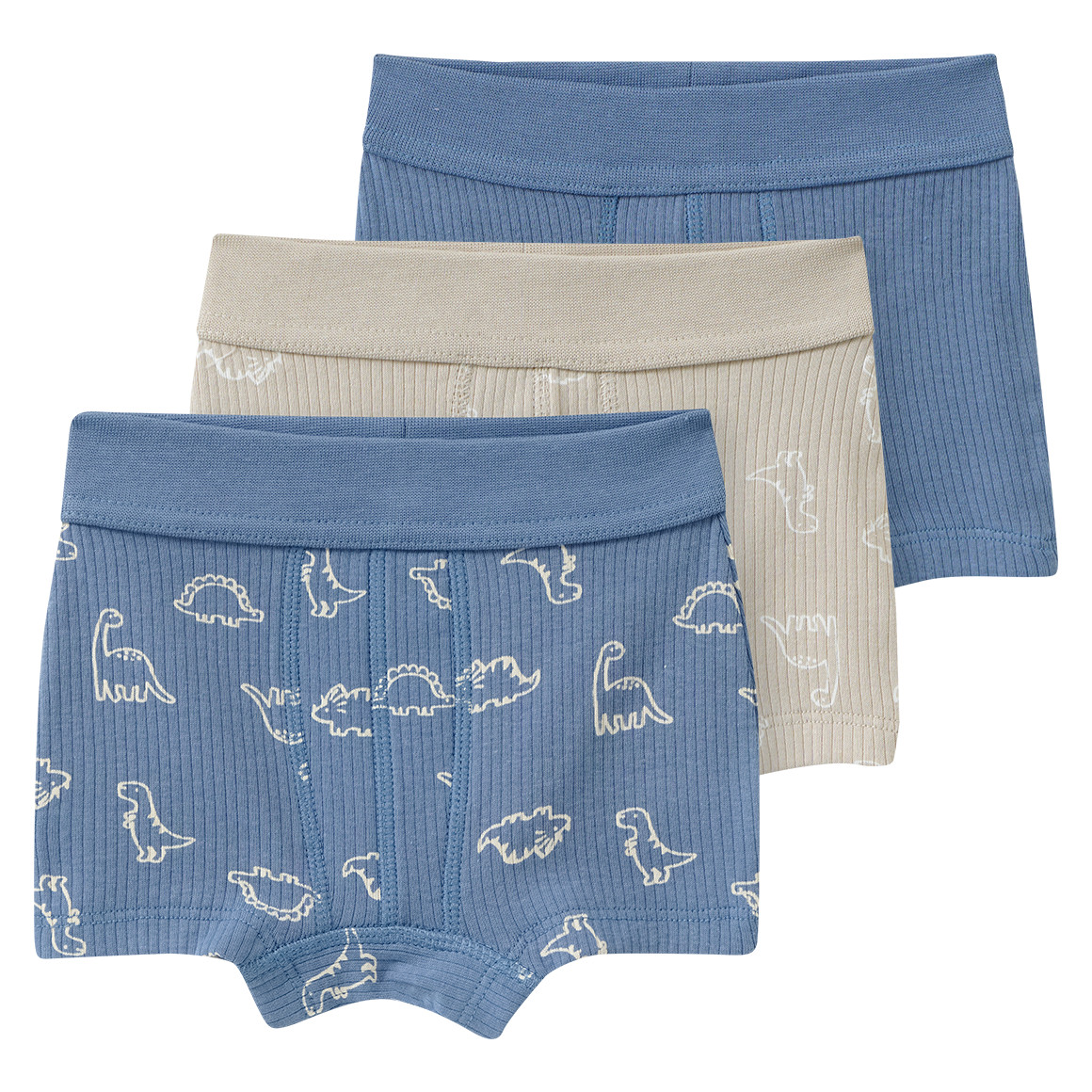 3 Baby Boxer mit Rippstruktur von Topomini