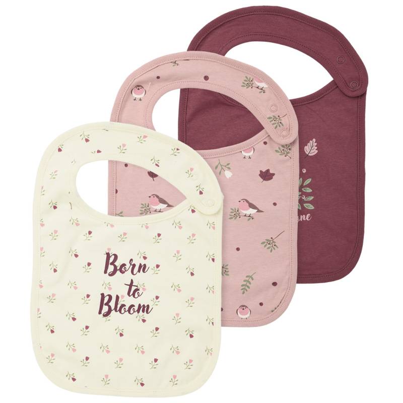 3 Baby Lätzchen mit Blumen-Motiven 3 Baby Lätzchen mit Blumen-Motiven von Topomini