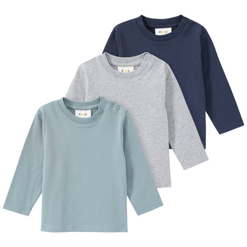 3 Baby Langarmshirts im Basic-Look 3 Baby Langarmshirts im Basic-Look von Topomini