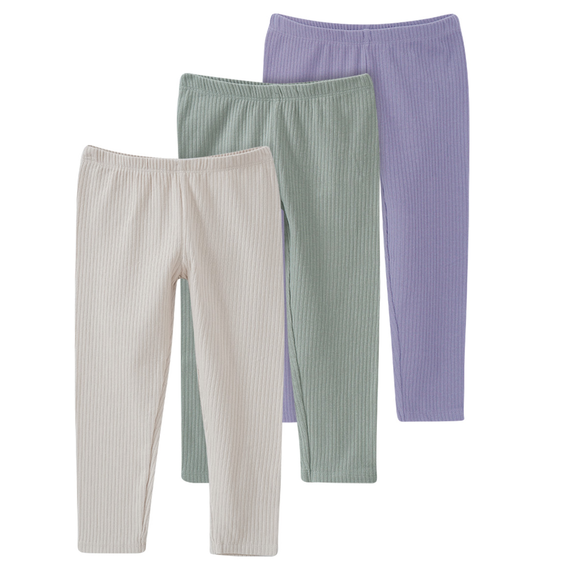 3 Baby Leggings mit Rippstruktur 3 Baby Leggings mit Rippstruktur von Topomini