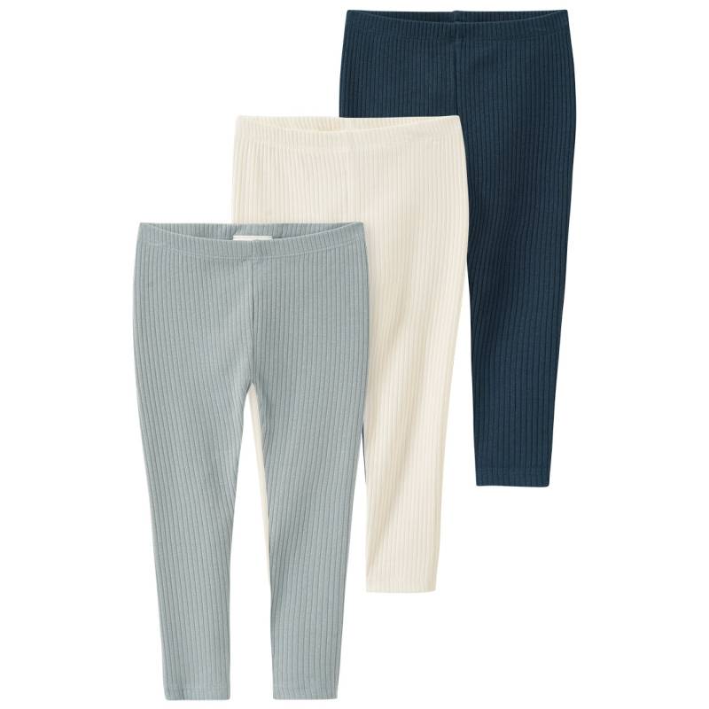3 Baby Leggings mit Rippstruktur von Topomini