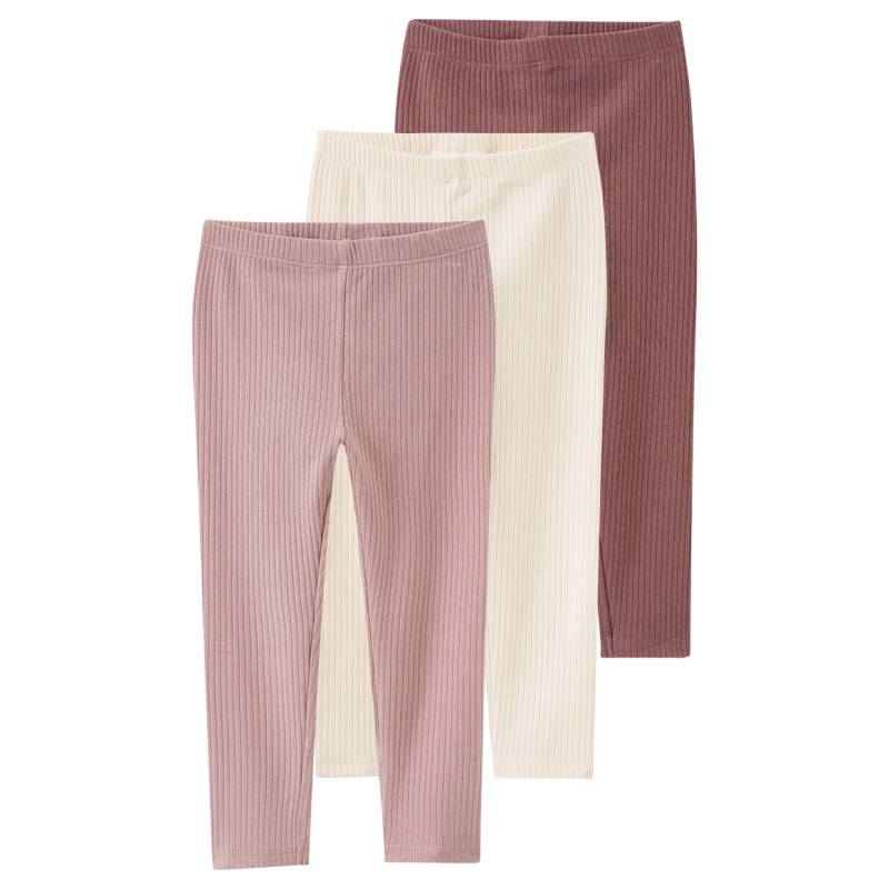 3 Baby Leggings mit Rippstruktur von Topomini