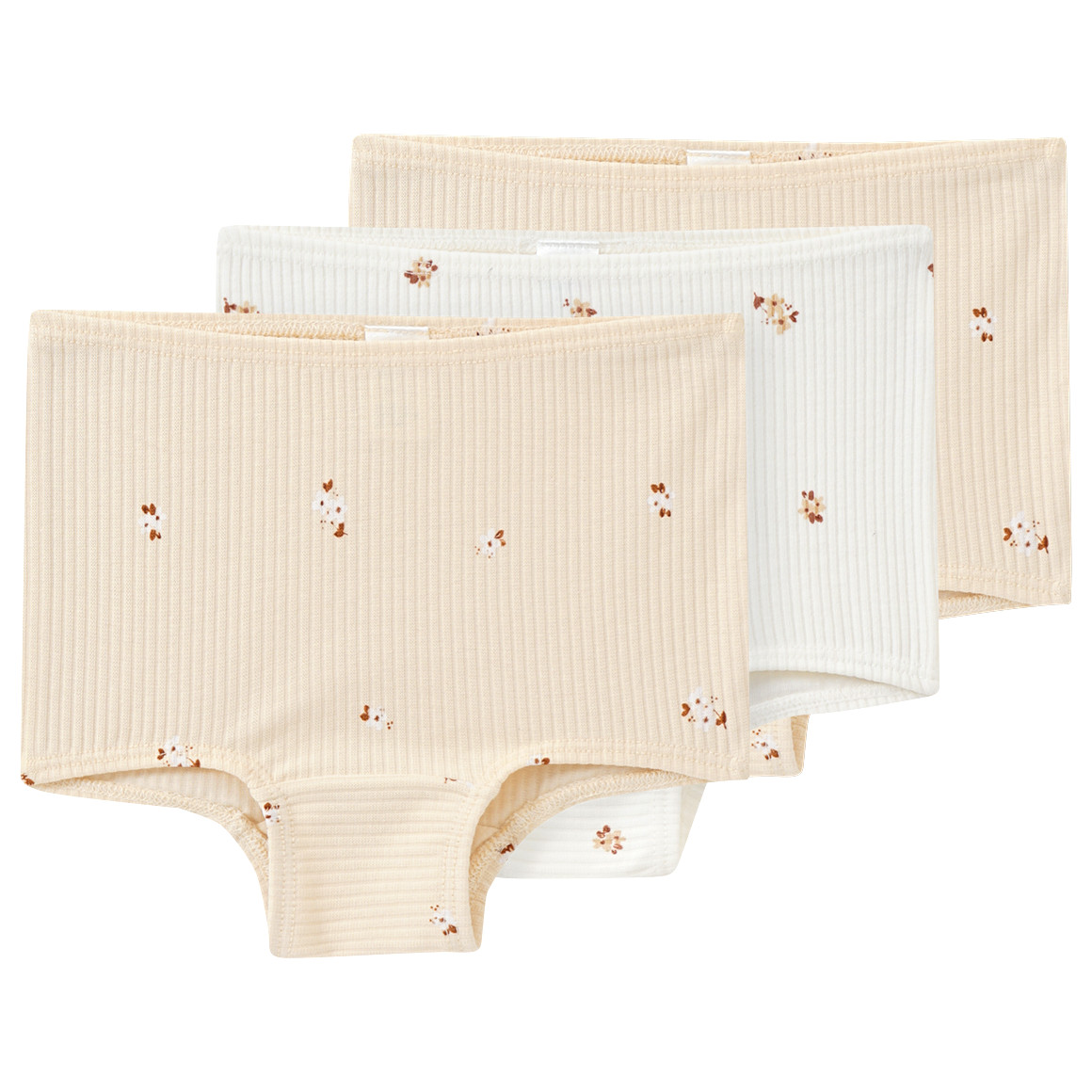 3 Baby Pantys mit Rippstruktur von Topomini