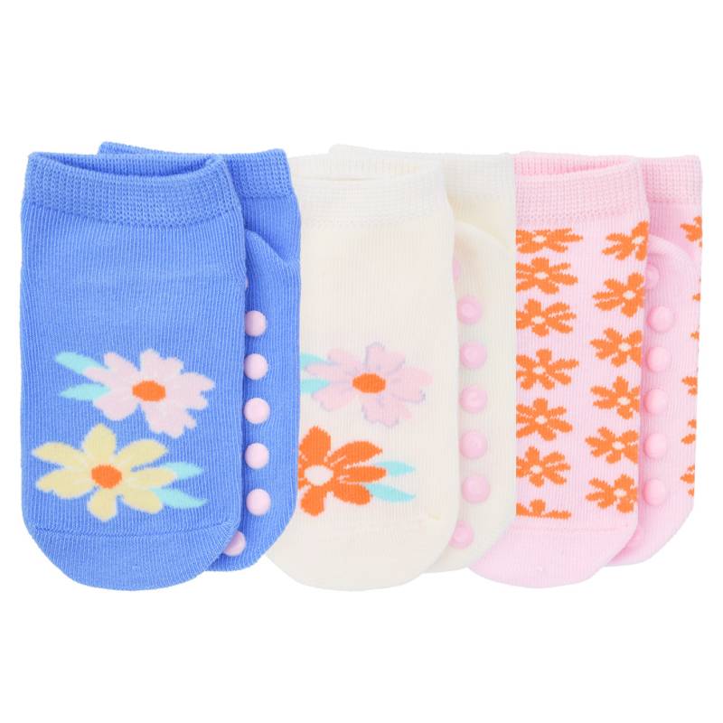 3 Baby Sneaker-Socken mit ABS-Noppen von Topomini