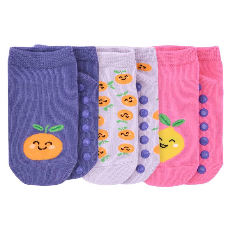 3 Baby Sneaker-Socken mit ABS-Noppen von Topomini