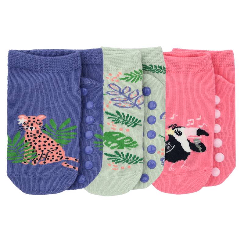 3 Baby Sneaker-Socken mit ABS-Noppen von Topomini