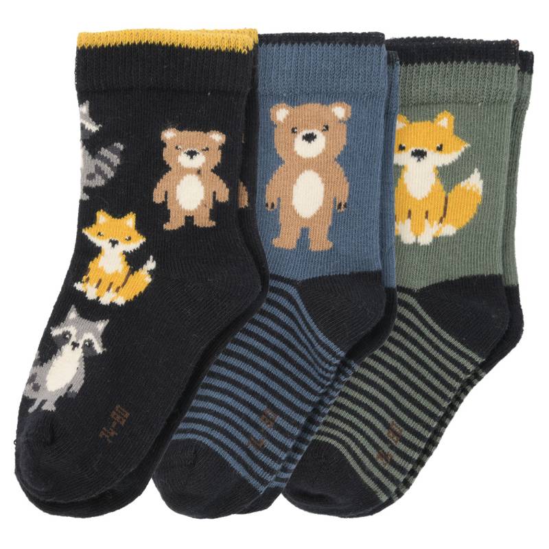 3 Baby Socken mit Tier-Muster 3 Baby Socken mit Tier-Muster von Topomini