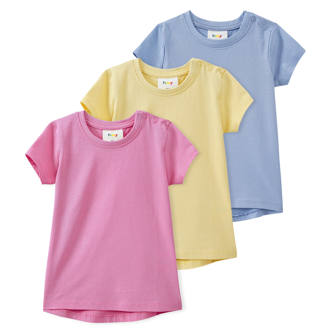 3 Baby T-Shirts im Basic-Look von Topomini