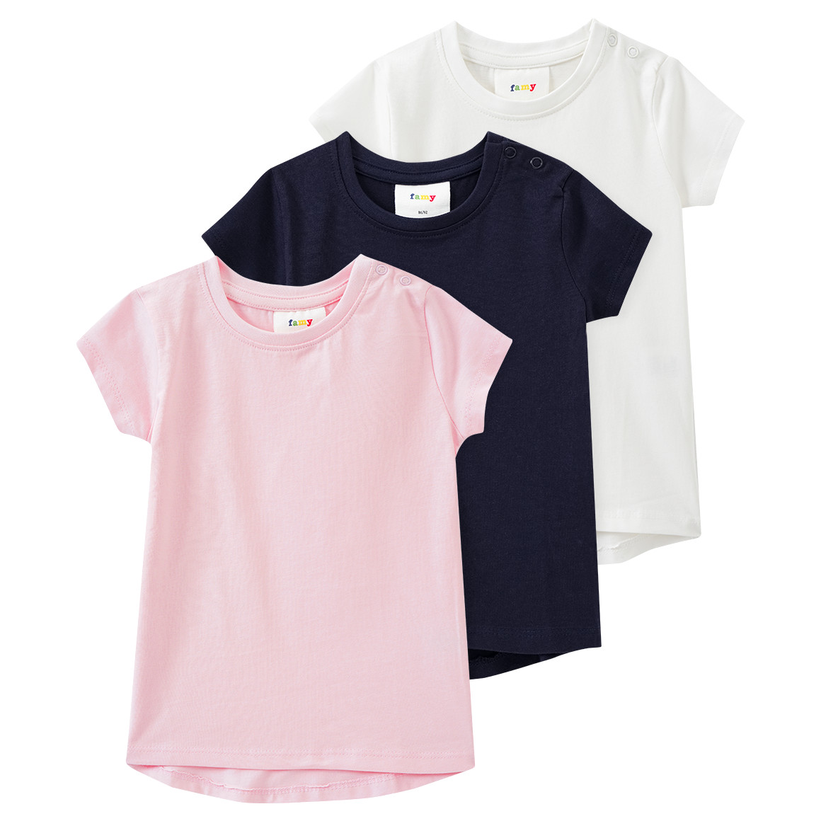 3 Baby T-Shirts im Basic-Look von Topomini
