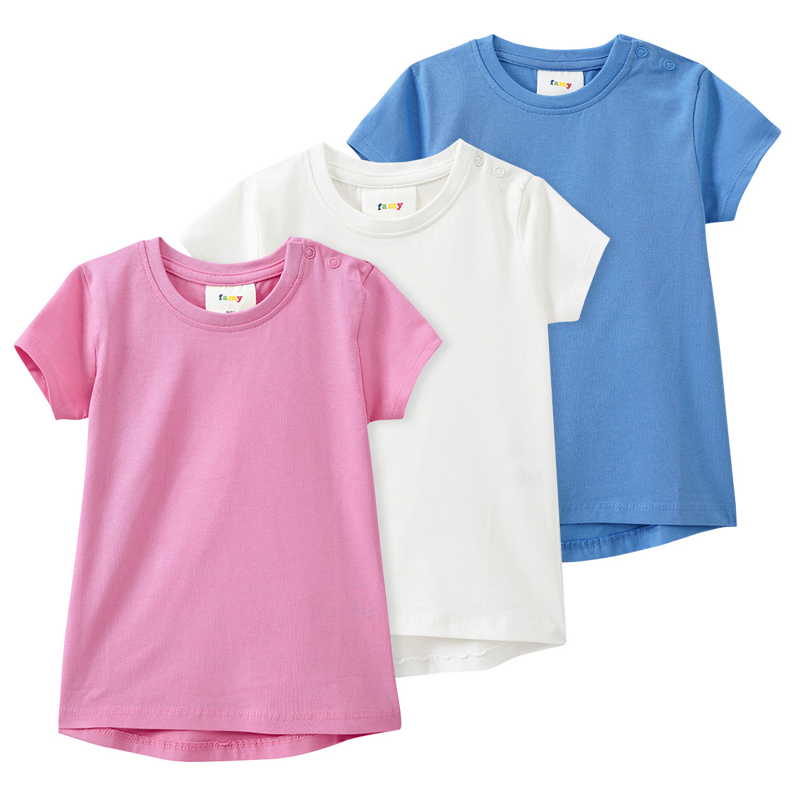 3 Baby T-Shirts im Basic-Look von Topomini