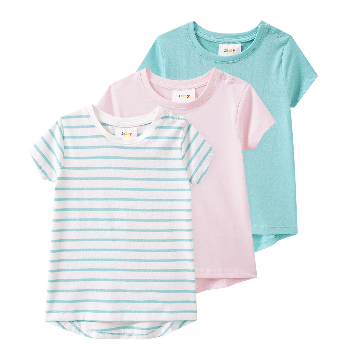 3 Baby T-Shirts im Basic-Look 3 Baby T-Shirts im Basic-Look von Topomini