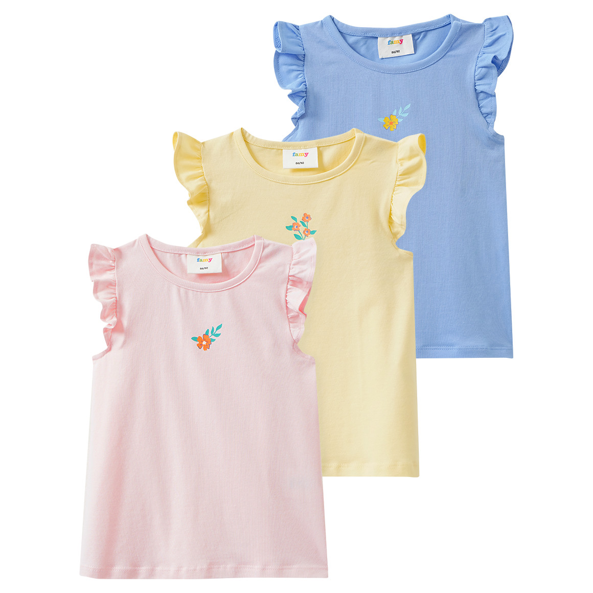 3 Baby T-Shirts mit Flügelärmeln von Topomini
