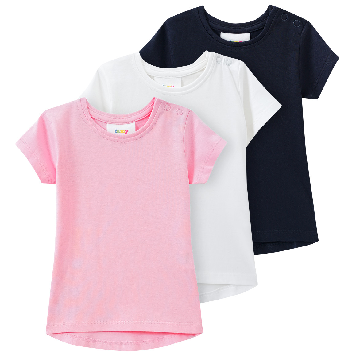 3 Baby T-Shirts unifarben 3 Baby T-Shirts unifarben von Topomini