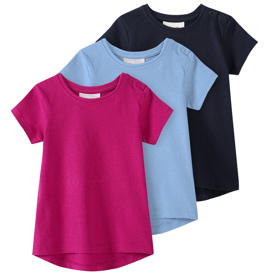 3 Baby T-Shirts unifarben 3 Baby T-Shirts unifarben von Topomini