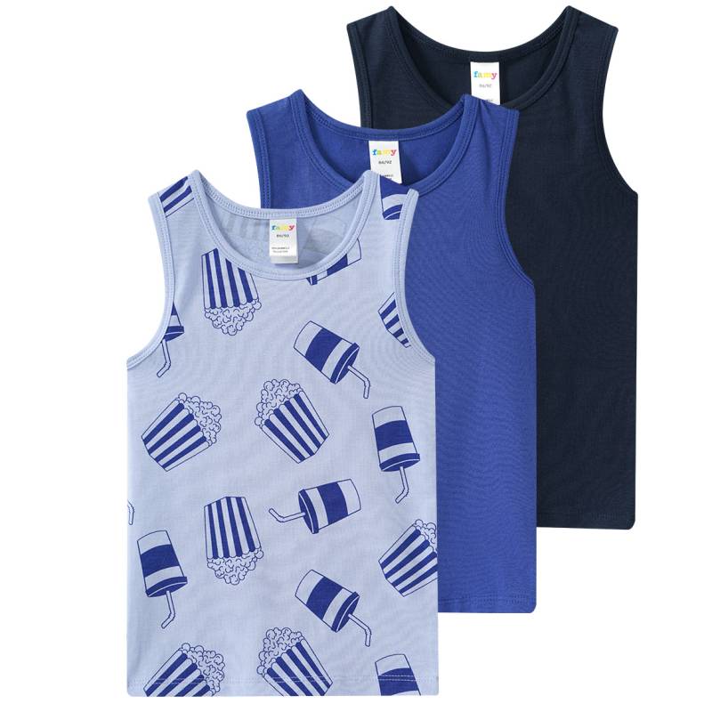 3 Baby  Unterhemden in verschiedenen Dessins von Topomini