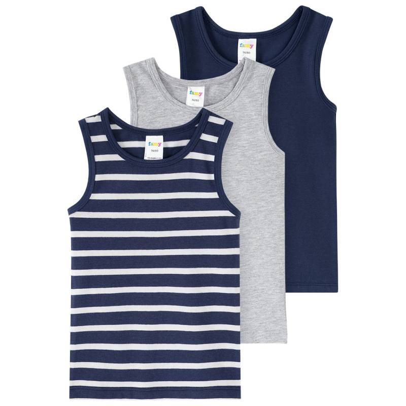 3 Baby Unterhemden mit Bio-Baumwolle von Topomini