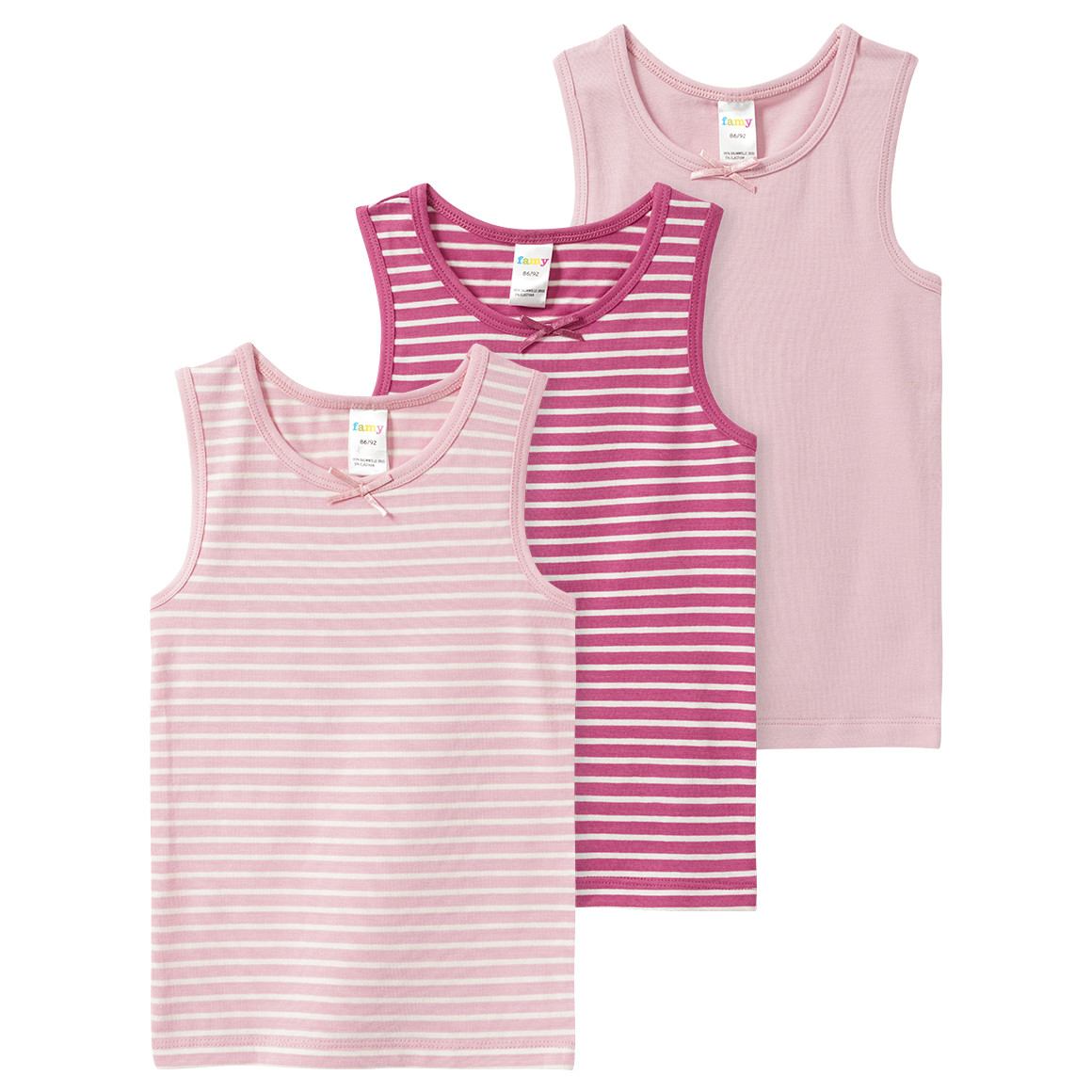 3 Baby Unterhemden mit Bio-Baumwolle 3 Baby Unterhemden mit Bio-Baumwolle von Topomini