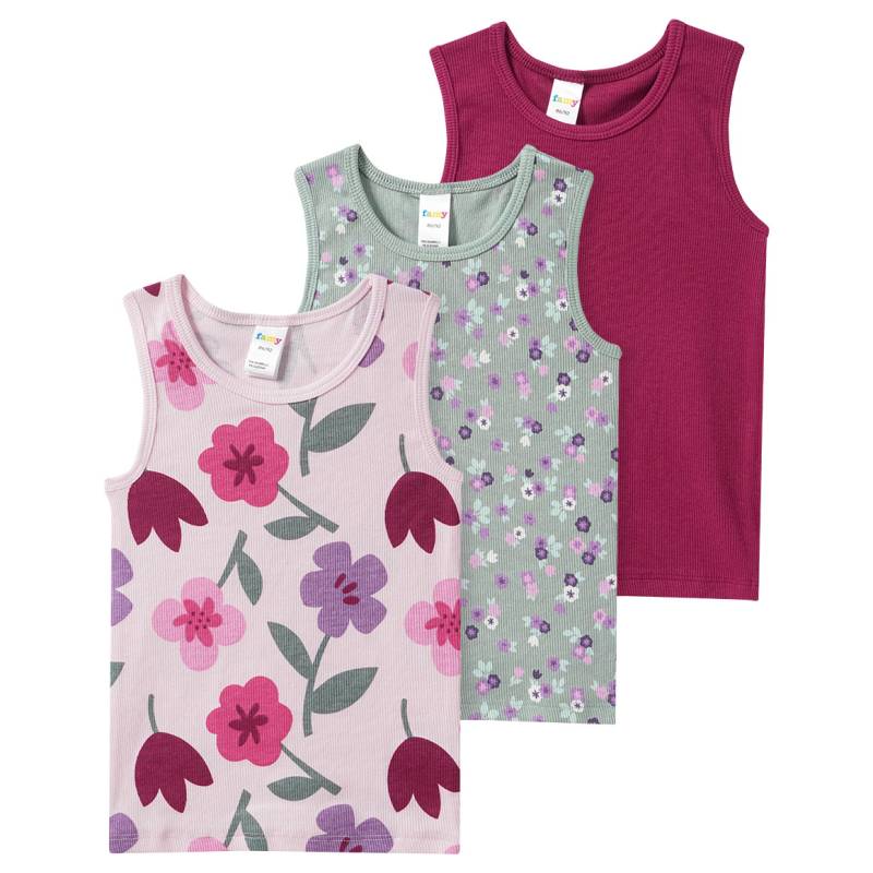 3 Baby Unterhemden mit Rippstruktur von Topomini