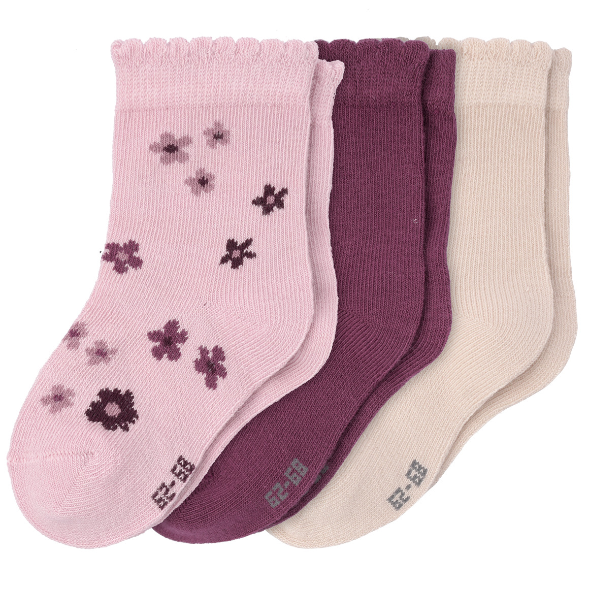 3 Paar Baby Socken in verschiedenen Dessins 3 Paar Baby Socken in verschiedenen Dessins von Topomini