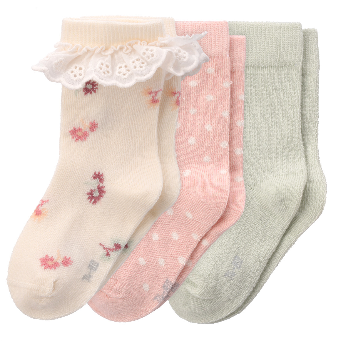 3 Paar Baby Socken in verschiedenen Dessins von Topomini
