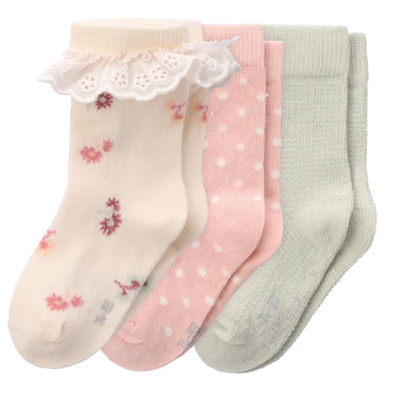 3 Paar Baby Socken in verschiedenen Dessins von Topomini