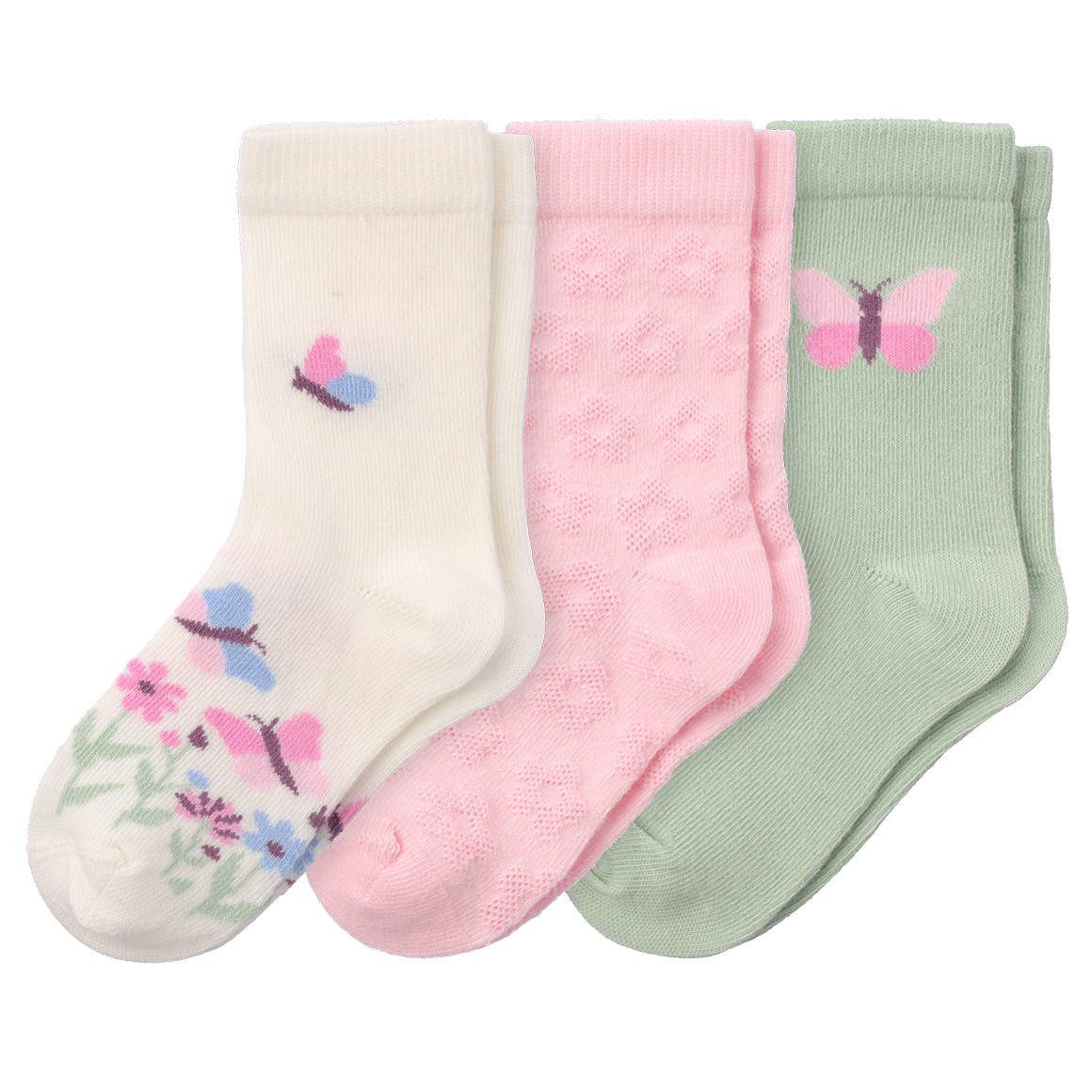 3 Paar Baby Socken in verschiedenen Dessins von Topomini