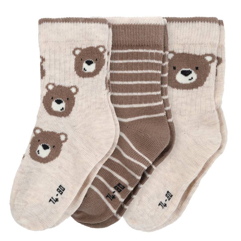 3 Paar Baby Socken mit Bär-Motiven 3 Paar Baby Socken mit Bär-Motiven von Topomini