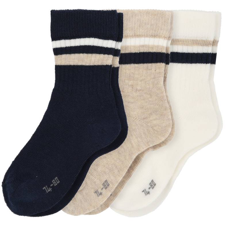 3 Paar Baby Socken mit Rippbündchen 3 Paar Baby Socken mit Rippbündchen von Topomini