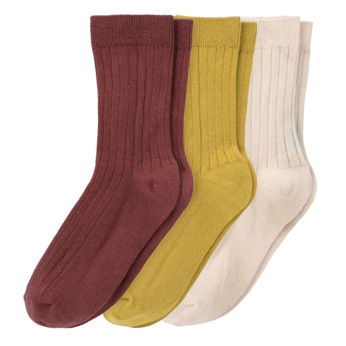 3 Paar Baby Socken mit Rippstruktur von Topomini