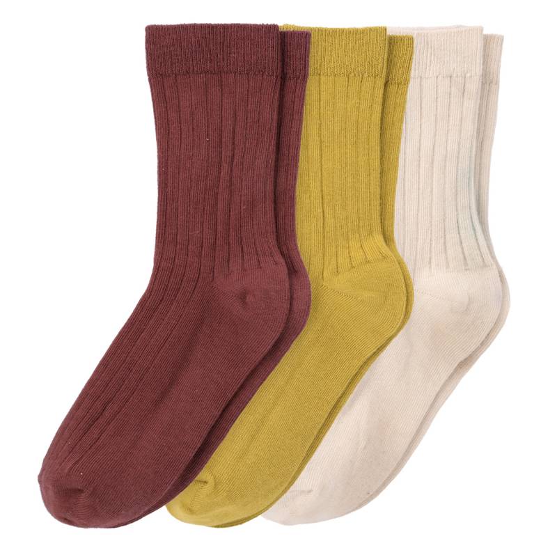 3 Paar Baby Socken mit Rippstruktur von Topomini