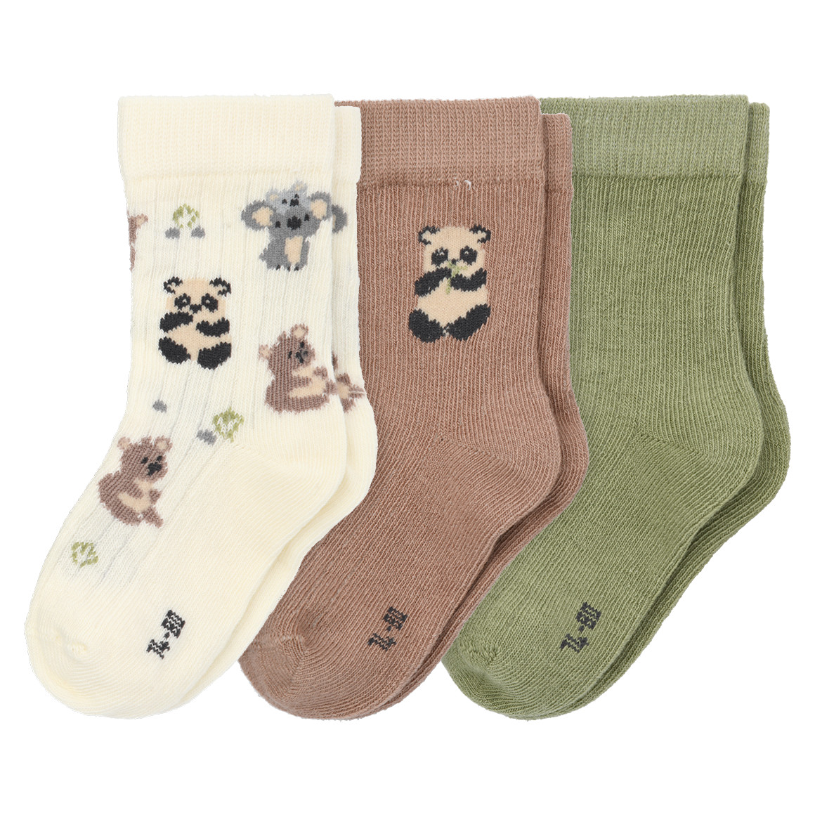 3 Paar Baby Socken mit Rippstruktur von Topomini