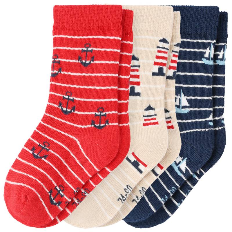 3 Paar Baby Socken mit See-Muster von Topomini