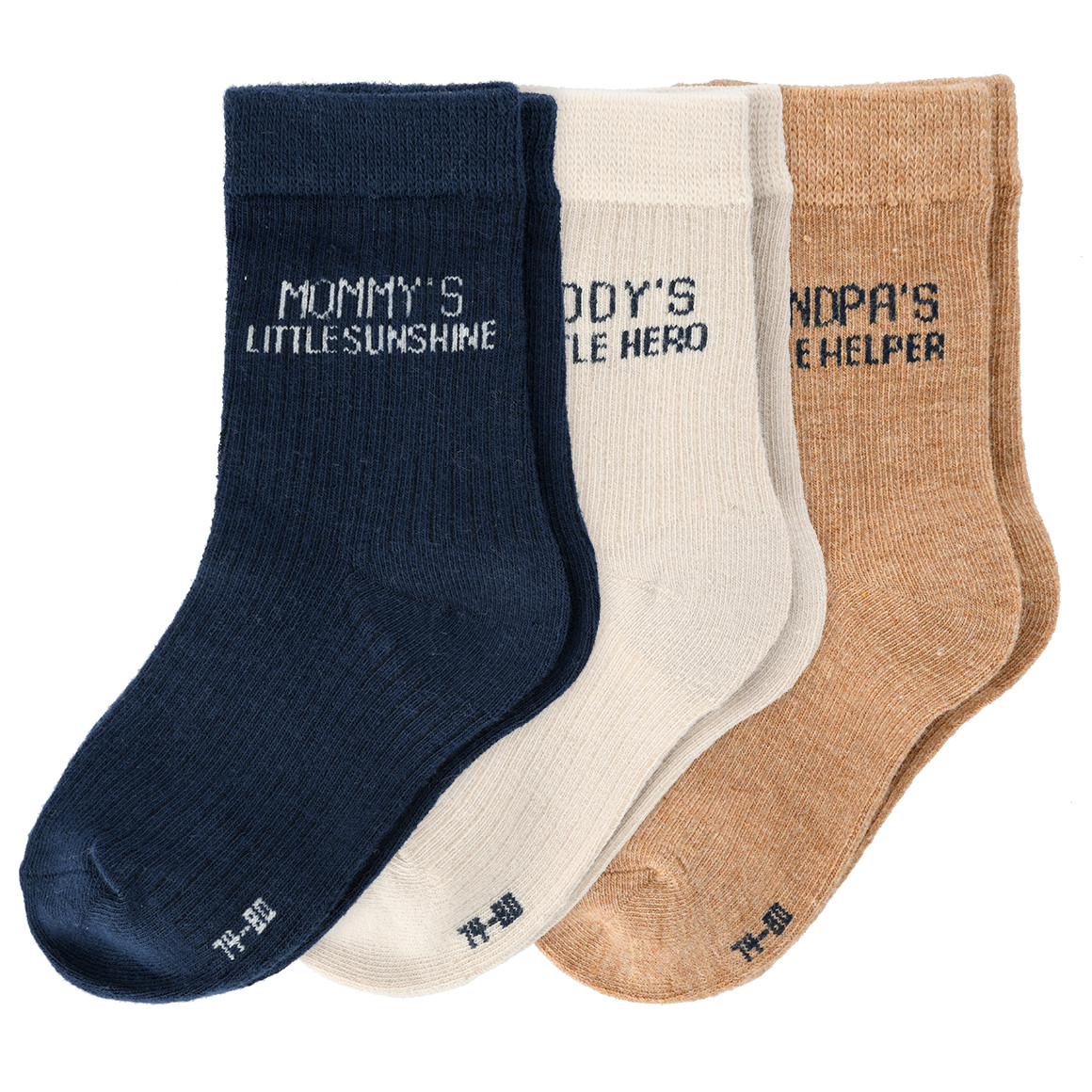 3 Paar Baby Socken mit Sprüchen 3 Paar Baby Socken mit Sprüchen von Topomini